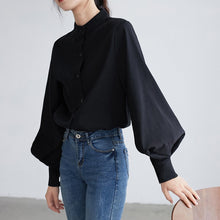 Load image into Gallery viewer, 2021 Big Lantern Long Sleeve Women Office Work Blouse Sizes S - 2XL
