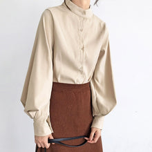 Load image into Gallery viewer, 2021 Big Lantern Long Sleeve Women Office Work Blouse Sizes S - 2XL
