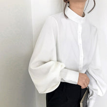 Load image into Gallery viewer, 2021 Big Lantern Long Sleeve Women Office Work Blouse Sizes S - 2XL
