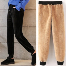 Load image into Gallery viewer, 2021 New!!! Women&#39;s Slim Pant Lambskin Cashmere Pants Fleece Sizes S - 3XL
