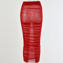 Load image into Gallery viewer, 2021 New!! IASKY Summer beach cover-ups Midi skirts sexy through mesh swimwear Sizes S - L
