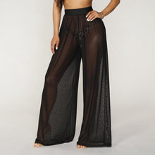 Load image into Gallery viewer, 2021 Women&#39;s See Through Boho  Long Loose Mesh Wide Leg Beach Sheer Pants Sizes S - 2XL
