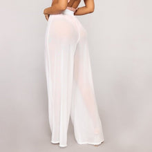Load image into Gallery viewer, 2021 Women&#39;s See Through Boho  Long Loose Mesh Wide Leg Beach Sheer Pants Sizes S - 2XL
