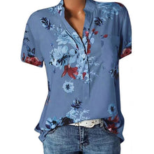 Load image into Gallery viewer, 2021 Elegant Women&#39;s Shirt V-neck short-sleeve Sizes S - 5XL
