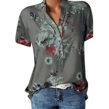 Load image into Gallery viewer, 2021 Elegant Women&#39;s Shirt V-neck short-sleeve Sizes S - 5XL
