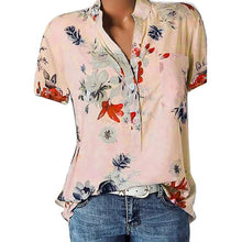 Load image into Gallery viewer, 2021 Elegant Women&#39;s Shirt V-neck short-sleeve Sizes S - 5XL
