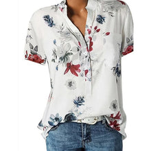 Load image into Gallery viewer, 2021 Elegant Women&#39;s Shirt V-neck short-sleeve Sizes S - 5XL
