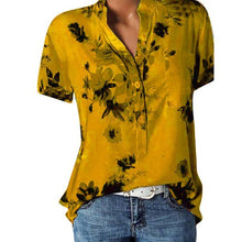 Load image into Gallery viewer, 2021 Elegant Women&#39;s Shirt V-neck short-sleeve Sizes S - 5XL
