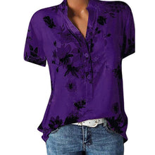 Load image into Gallery viewer, 2021 Elegant Women&#39;s Shirt V-neck short-sleeve Sizes S - 5XL
