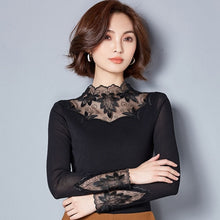 Load image into Gallery viewer, 2021 Autumn Style Lace Blouses Shirts Casual Long Sleeve Sizes S - 5XL

