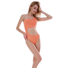 Load image into Gallery viewer, 2021 HUAN BEAUTY Sexy One shoulder Navel Rompers Women Backless Swimsuit Sizes S - XL

