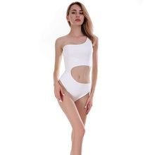 Load image into Gallery viewer, 2021 HUAN BEAUTY Sexy One shoulder Navel Rompers Women Backless Swimsuit Sizes S - XL
