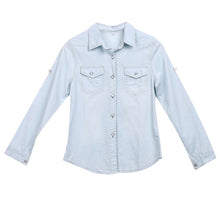 Load image into Gallery viewer, 2021 New!! Women&#39;s Retro Denim Long Sleeve Shirt Sizes S - XL
