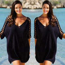Load image into Gallery viewer, 2021 Women V-Neck Hollow Out Swimwear Cover Up Sizes S - 3XL
