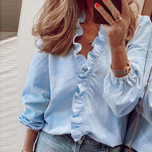 Load image into Gallery viewer, 2021 Summer Elegant New Daisy Pineapple Print Short Sleeve  Sexy V-neck tops Sizes S - 3XL
