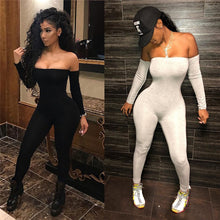 Load image into Gallery viewer, 2021 Sexy Women&#39;s Jumpsuits Long Sleeve Off Shoulder Sizes S - XL
