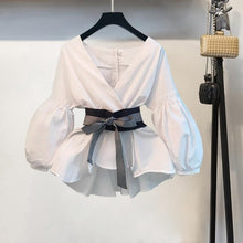 Load image into Gallery viewer, 2021 Lantern Long Sleeve Women Blouse Korean Style Sizes S - 3XL
