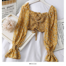 Load image into Gallery viewer, 2021 Women&#39;s Long Sleeve Ruffle Crop Top Size One Size
