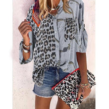 Load image into Gallery viewer, 2021 Women&#39;s Long Sleeve Leopard Print  Shirt Loose Fit Sizes S - 5XL
