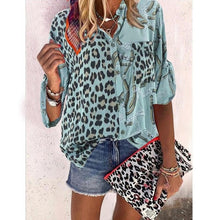 Load image into Gallery viewer, 2021 Women&#39;s Long Sleeve Leopard Print  Shirt Loose Fit Sizes S - 5XL
