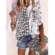 Load image into Gallery viewer, 2021 Women&#39;s Long Sleeve Leopard Print  Shirt Loose Fit Sizes S - 5XL
