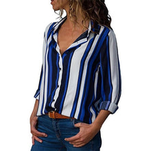 Load image into Gallery viewer, 2021 New Print Women Blouses Long Sleeve Turn-down Collar Chiffon Blouse Sizes S - 3XL
