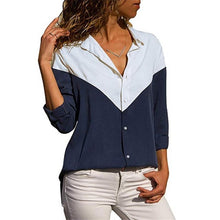 Load image into Gallery viewer, 2021 New Print Women Blouses Long Sleeve Turn-down Collar Chiffon Blouse Sizes S - 3XL
