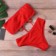 Load image into Gallery viewer, 2021 Summer New Bikini Women Swimwear High Waist Strapless Sizes S - L
