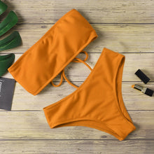 Load image into Gallery viewer, 2021 Summer New Bikini Women Swimwear High Waist Strapless Sizes S - L

