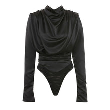 Load image into Gallery viewer, New !! 2021 Spring Satin Blouse Long Sleeve Bodysuit Sizes S - XL
