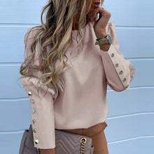 Load image into Gallery viewer, 2021 Work Wear Women Blouses Long Sleeve Back Metal Buttons Sizes S - 3XL
