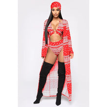 Load image into Gallery viewer, 2021 New!!! Women&#39;s Sexy Four Pieces Bikini Set With Long Sleeve Cover Up Sizes S - XL
