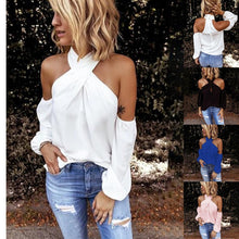 Load image into Gallery viewer, 2021 GAOKE Sexy Off Shoulder blouse Shirt Women bodycon top Sizes S - 3XL
