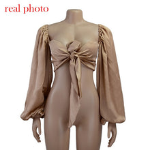Load image into Gallery viewer, 2021 Spring Summer Sexy Backless Wrap Women Shirts Batwing Sleeve Sizes S - L
