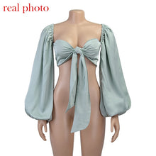 Load image into Gallery viewer, 2021 Spring Summer Sexy Backless Wrap Women Shirts Batwing Sleeve Sizes S - L
