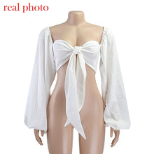 Load image into Gallery viewer, 2021 Spring Summer Sexy Backless Wrap Women Shirts Batwing Sleeve Sizes S - L
