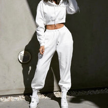 Load image into Gallery viewer, 2021 Sexy High Waist Loose Fleece Sweatpants With Pockets Korean Style Size S
