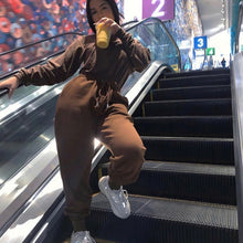 Load image into Gallery viewer, 2021 Sexy High Waist Loose Fleece Sweatpants With Pockets Korean Style Size S
