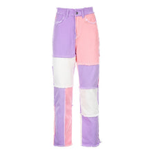 Load image into Gallery viewer, 2021 HEYounGIRL Women Casual Long Jeans Denim Patchwork Denim Pants Sizes S - XL
