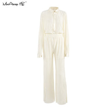 Load image into Gallery viewer, 2021 Mine Always Beige Pleated Wide Leg Pants Women&#39;s Casual Loose Trousers Office Wear Sizes S -L

