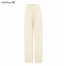 Load image into Gallery viewer, 2021 Mine Always Beige Pleated Wide Leg Pants Women&#39;s Casual Loose Trousers Office Wear Sizes S -L
