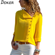 Load image into Gallery viewer, 2021 Women&#39;s  Long Sleeve Skew Collar  Blouse Sizes S - 3XL
