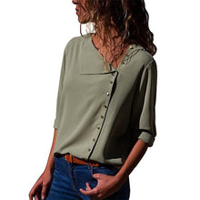 Load image into Gallery viewer, 2021 Women&#39;s  Long Sleeve Skew Collar  Blouse Sizes S - 3XL
