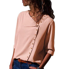 Load image into Gallery viewer, 2021 Women&#39;s  Long Sleeve Skew Collar  Blouse Sizes S - 3XL
