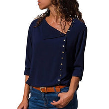 Load image into Gallery viewer, 2021 Women&#39;s  Long Sleeve Skew Collar  Blouse Sizes S - 3XL
