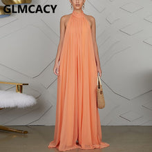 Load image into Gallery viewer, 2021 New!!! Women&#39;s Chiffon Halter Backless Loose Style Jumpsuits Sizes S - XL
