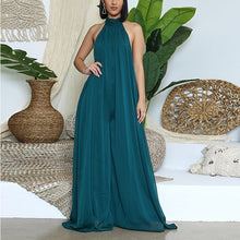 Load image into Gallery viewer, 2021 New!!! Women&#39;s Chiffon Halter Backless Loose Style Jumpsuits Sizes S - XL
