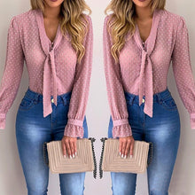 Load image into Gallery viewer, 2021 New!!! Women&#39;s Long Sleeve V-Neck Blouses Sizes S - 3 XL
