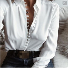 Load image into Gallery viewer, 2021 Women Blouse Shirt Long Sleeve Button-up Sizes S - 2XL
