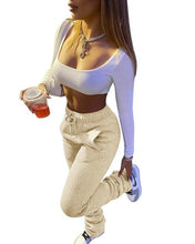 Load image into Gallery viewer, 2021 New!!! Women Solid High Waist Drawstring Bell Bottom Flare Pleated Pants Sizes S - 3XL

